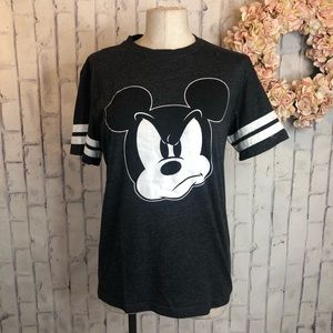 Angry Mickey gray Jersey tee Small